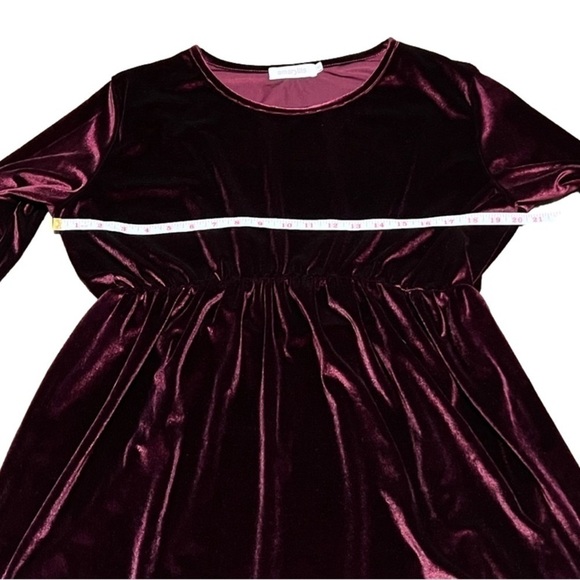 Amaryllis Burgundy 3/4 Sleeve Polyester Women’s Dress (Sz XL) - Picture 10 of 12